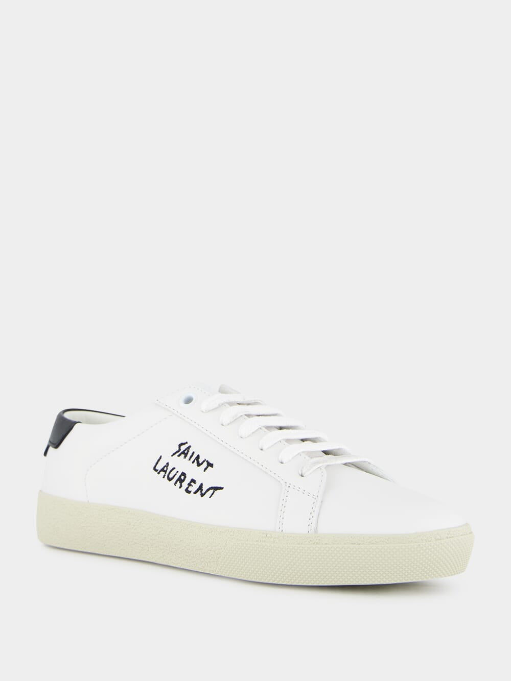 Optic White Court Classic Leather Sneakers