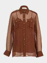 Zimmermann Tan Sheer Silk Memento Pocket Shirt
