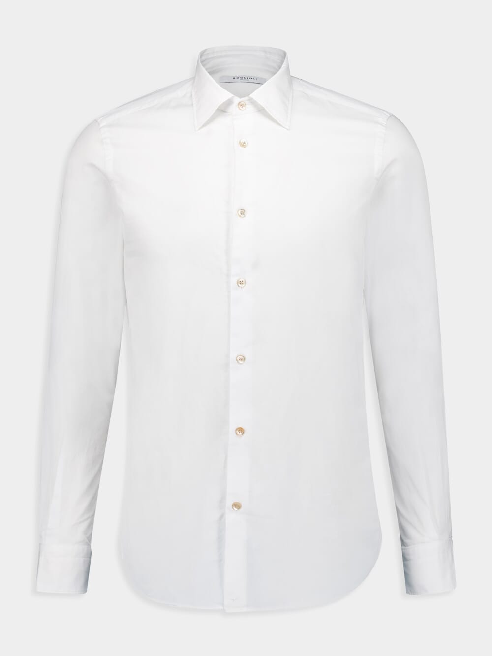 White Cotton Button-Up Shirt