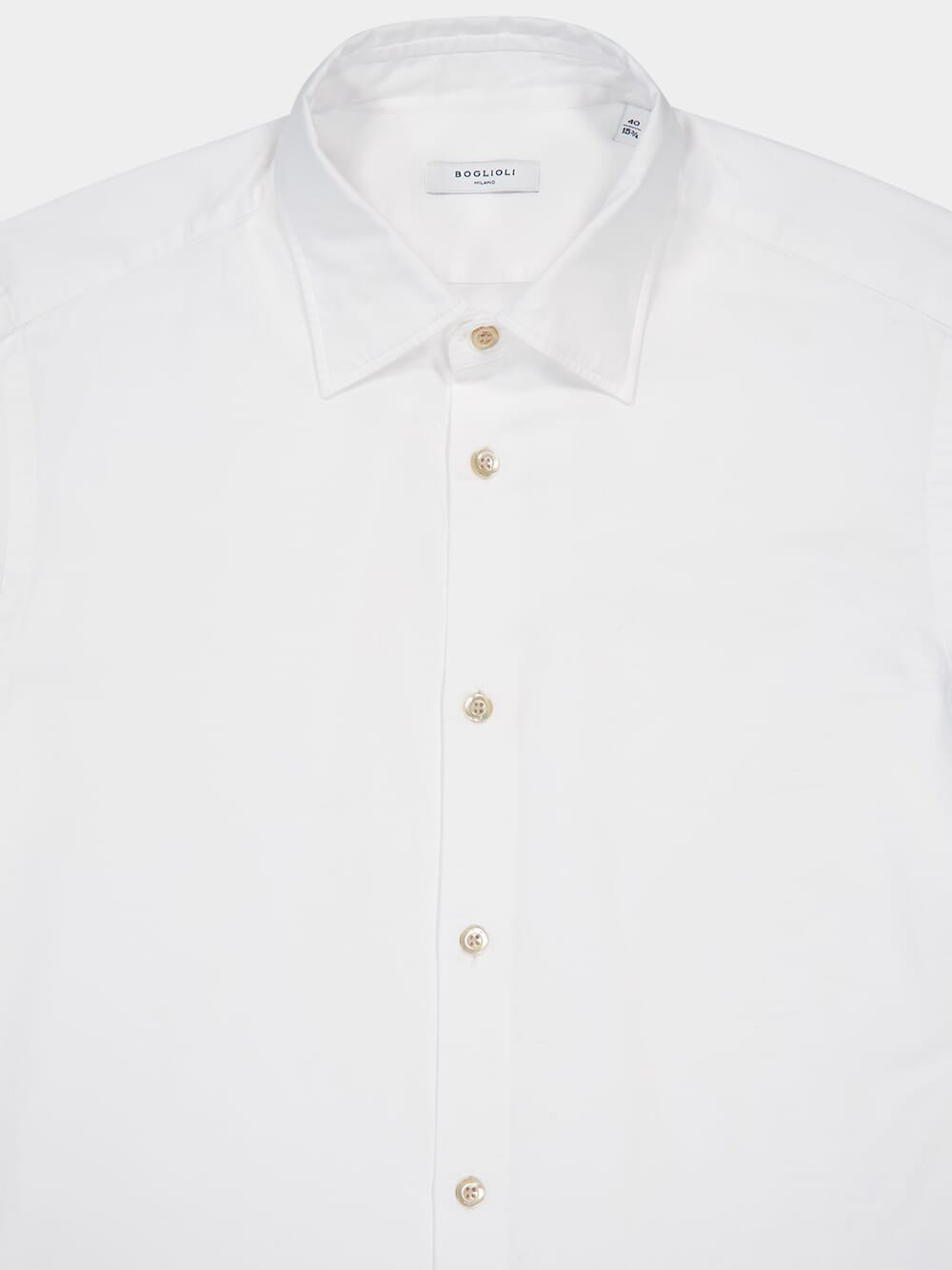 White Cotton Button-Up Shirt