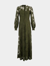 Zimmermann Olive Green Lace Maxi Dress
