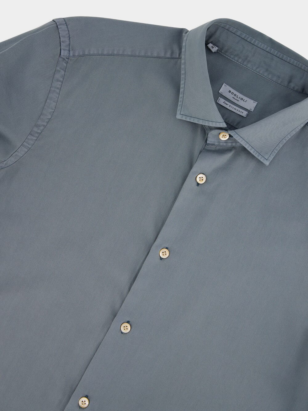 Light Blue Lyocell Button-Up Shirt