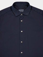 Boglioli Navy Blue Lyocell Button-Up Shirt