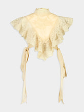 Zimmermann Cream Hypnotic Lace Bodice with Ruffles