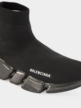 Balenciaga Speed 2.0 Full Clear Sole Recycled Knit Sneaker in Black
