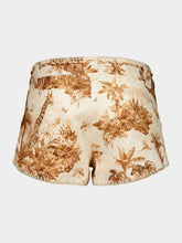 Zimmermann Coffee Safari Indra Linen Shorts