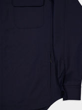 Boglioli Navy Blue Wool Blend Overshirt