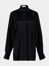 Stella McCartney Black Fringed Satin Shirt