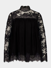 Zimmermann Black Hypnotic Lace Yoke Top