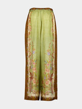 Zimmermann Khaki Scarf Floral Indra Relaxed Pants
