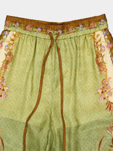 Zimmermann Khaki Scarf Floral Indra Relaxed Pants
