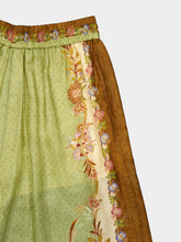 Zimmermann Khaki Scarf Floral Indra Relaxed Pants