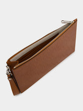 Gucci Brown GG Leather Embossed Pouch