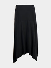 Stella McCartney Black Asymmetric Satin Midi Skirt