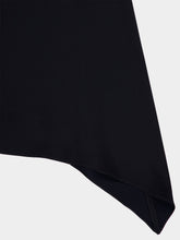 Stella McCartney Black Asymmetric Satin Midi Skirt