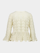Zimmermann Awaken Cream Lace Crochet Peplum Top