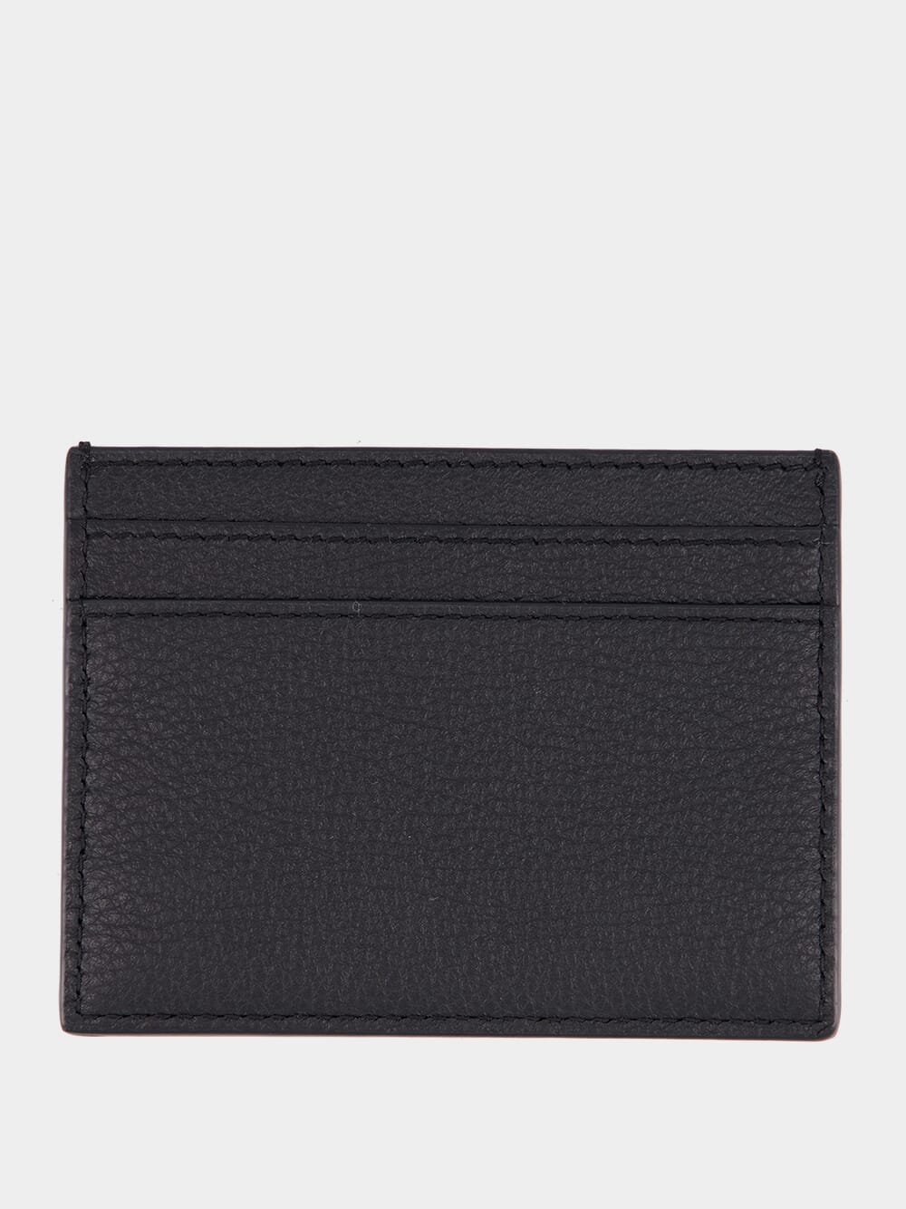 Tiny Cassandre Black Grained Leather Card Holder