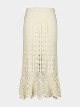 Zimmermann Awaken Cream Lace Crochet Cotton Midi Skirt