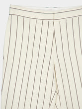 Stella McCartney Pinstripe Cream Straight-Leg Trousers