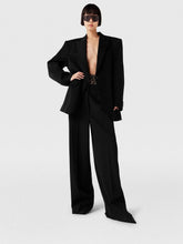 Stella McCartney Pitch Black Crystal Cage Low-Rise Pants