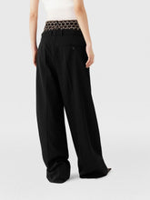 Stella McCartney Pitch Black Crystal Cage Low-Rise Pants