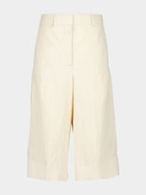 Stella McCartney Cream Linen Viscose Culotte Shorts