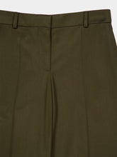 Stella McCartney Khaki Pleated Wool Trousers