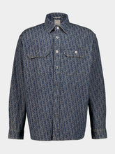 Dior OVERSHIRT L/S BUTTON UP W/ LOGO PRINT DENIM