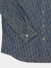 Dior OVERSHIRT L/S BUTTON UP W/ LOGO PRINT DENIM