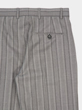 Stella McCartney Grey Melange Striped Straight Trousers