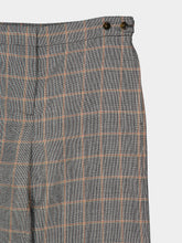 Stella McCartney Grey Mélange Checked Wool Tailored Trousers