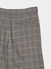 Stella McCartney Grey Mélange Checked Wool Tailored Trousers