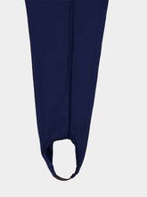 Stella McCartney Navy Blue Satin Stirrup Trousers