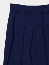 Stella McCartney Navy Blue Satin Stirrup Trousers