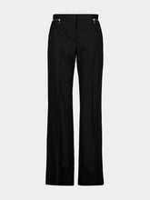 Stella McCartney Black Zipper-Detail Straight-Leg Trousers