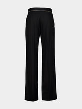 Stella McCartney Black Zipper-Detail Straight-Leg Trousers