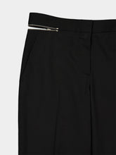 Stella McCartney Black Zipper-Detail Straight-Leg Trousers