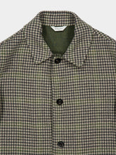 Boglioli Grey and Green Houndstooth Wool Blouson Jacket