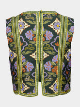Alémais Oasira Print Embellished Crop Top