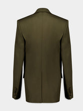 Stella McCartney Khaki Wool Double-Breasted Blazer