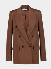 Stella McCartney Sienna Oversized Pinstripe Double-Breasted Blazer