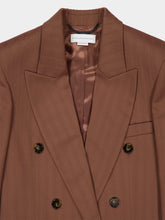 Stella McCartney Sienna Oversized Pinstripe Double-Breasted Blazer