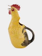 Bordallo Pinheiro Yellow Ceramic Rooster Jug 30cm