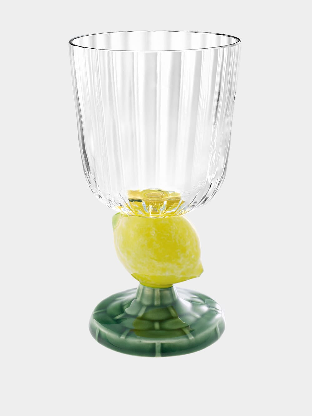 Glass Goblet with Lemon