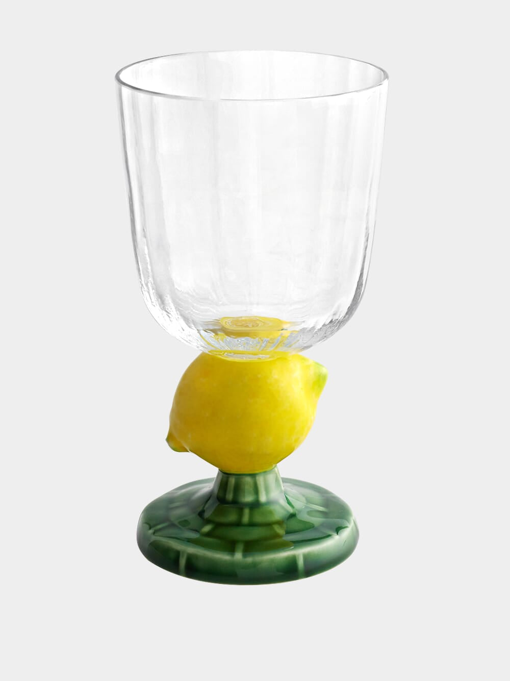 Glass Goblet with Lemon