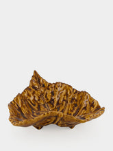 Bordallo Pinheiro Small Brown Birch Leaf Ceramic Dish