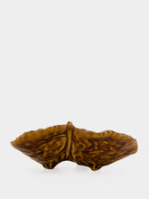 Bordallo Pinheiro Small Brown Birch Leaf Ceramic Dish