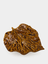 Bordallo Pinheiro Small Brown Birch Leaf Ceramic Dish