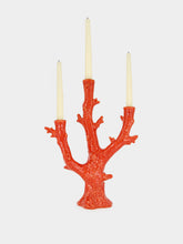 Bordallo Pinheiro Coral Ceramic Candelabrum
