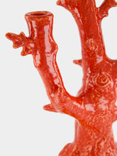 Bordallo Pinheiro Coral Ceramic Candelabrum